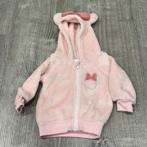 Disney Fleece Sweatshirt Shirt Baby Girl 0/3 Month Minnie Mouse OC15
